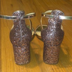Betsey Johnson Pink Glitter Heels